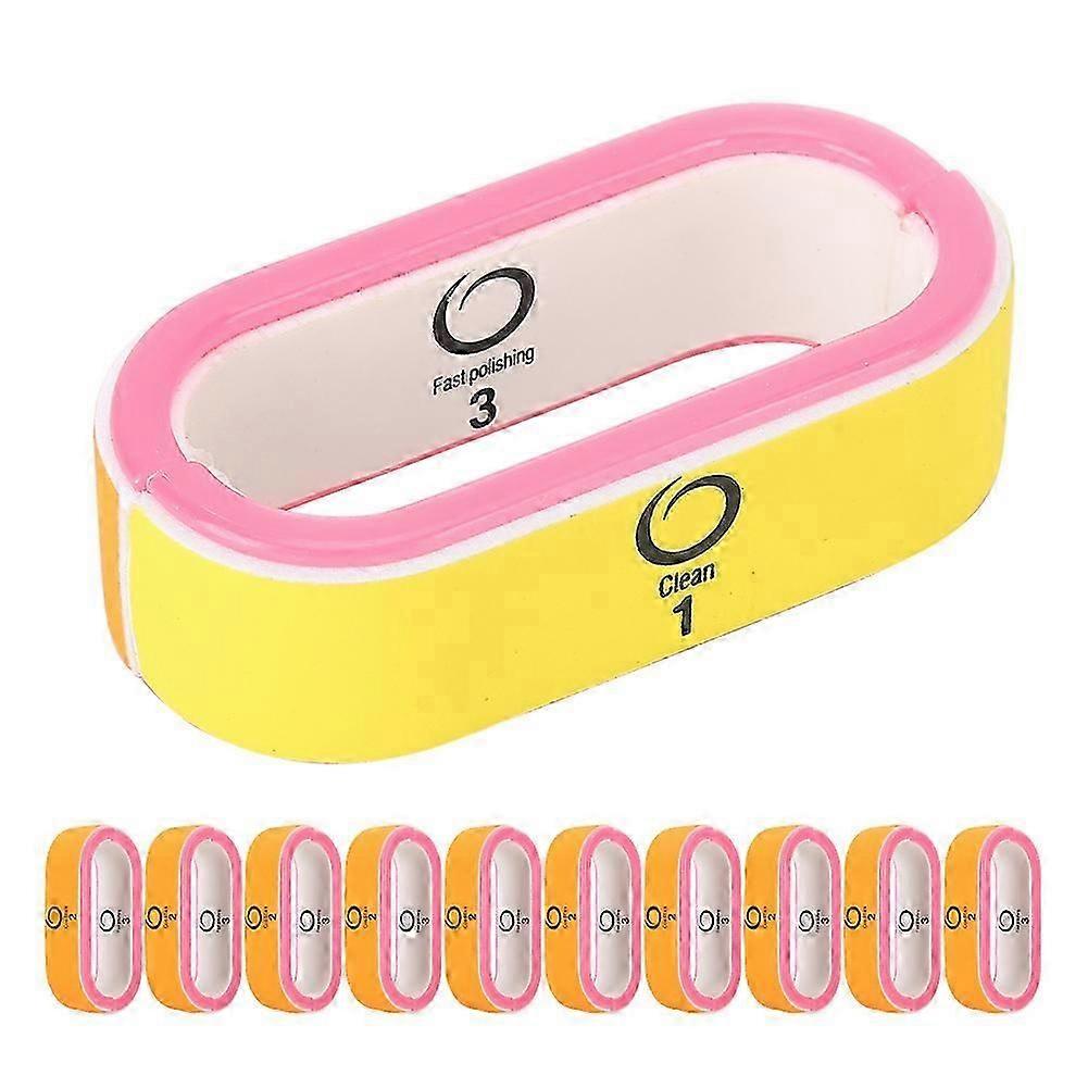 O Shape Nail File Buffer Polishing Block Manicure Tools Set 10pcs