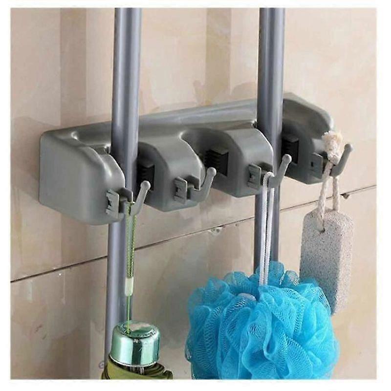 STOEX Space-saving wall-mounted broom holder