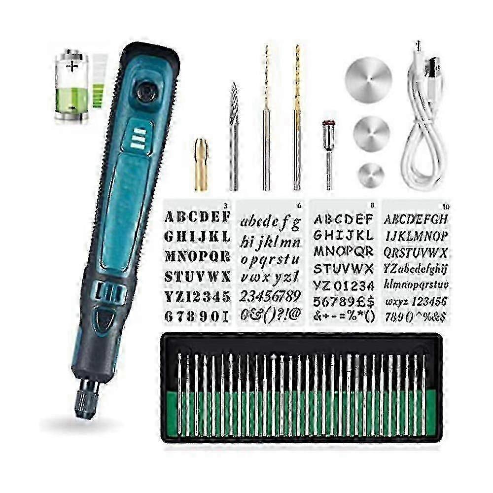 Small Electric Grinder Carving Tools Rechargeable Dynamic Grinding Pen Mini Set