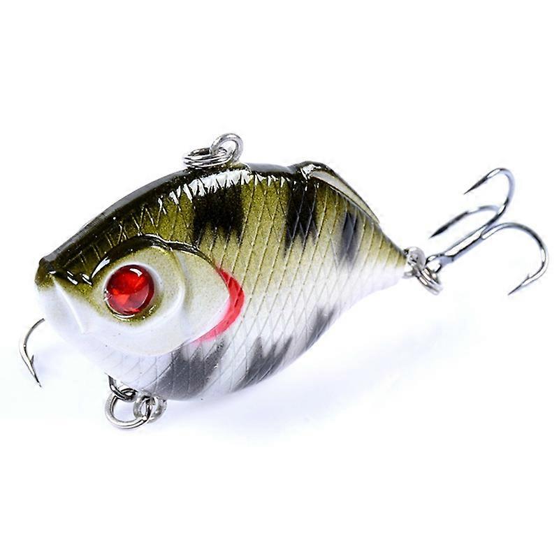 CH52 4.4cm 8.6g VIB Fishing Lure 3D Eyes Plastic Sinking Vibration Bait with Treble Hooks