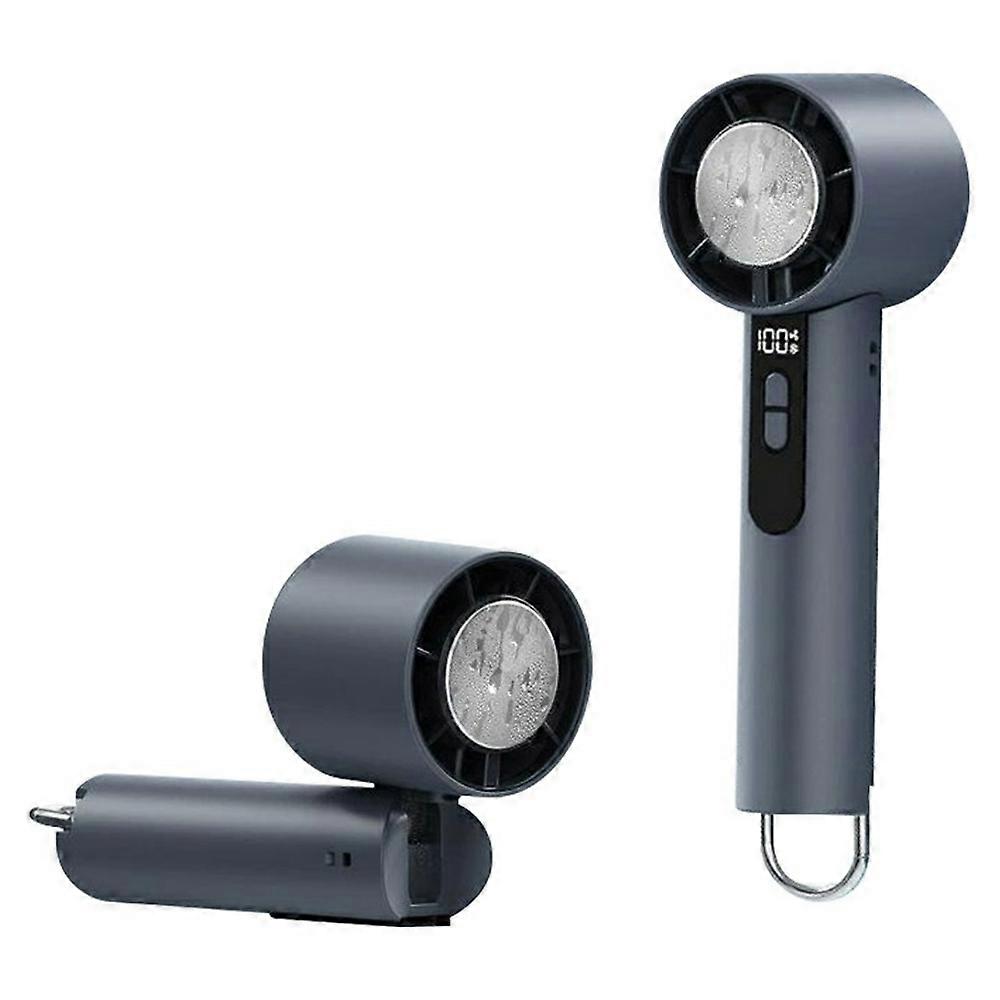 Y58 Semiconductor Ice Cooling Handheld Fan Digital Display Stepless Adjustable Foldable Turbo Fan