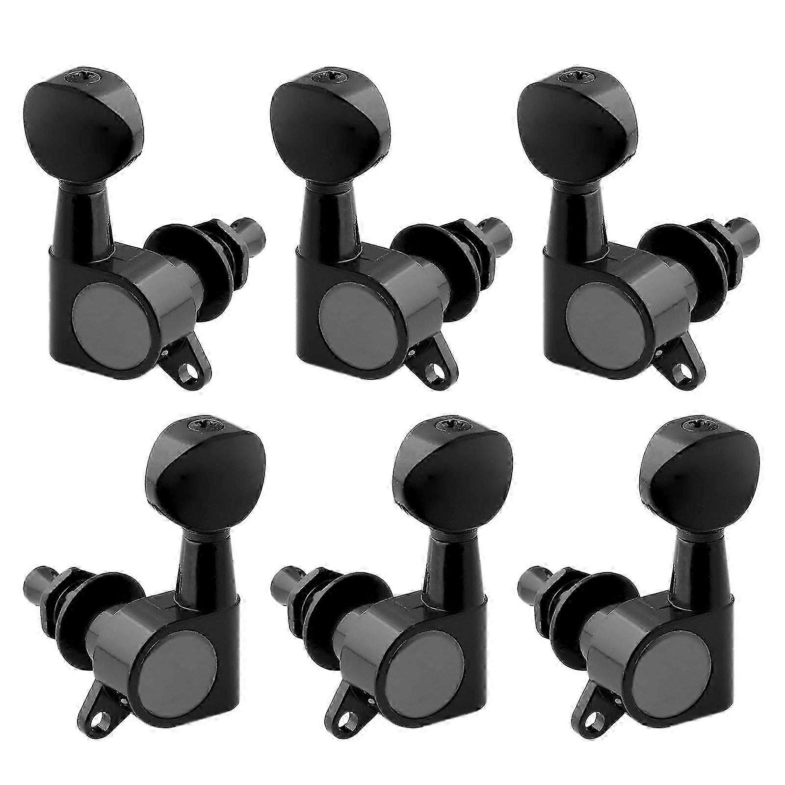 Replacement Guitar Tuning Machines - 6 Pieces 1:14 Ratio Suitable for Both Electric and Acoustic Guitars Left and Right Handed
