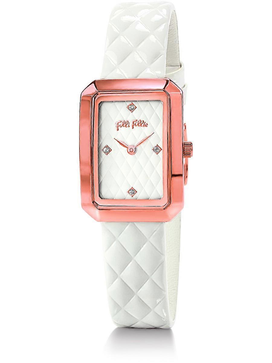 Folli Follie Vit Äkta Läder WF16R026SSW Damklocka