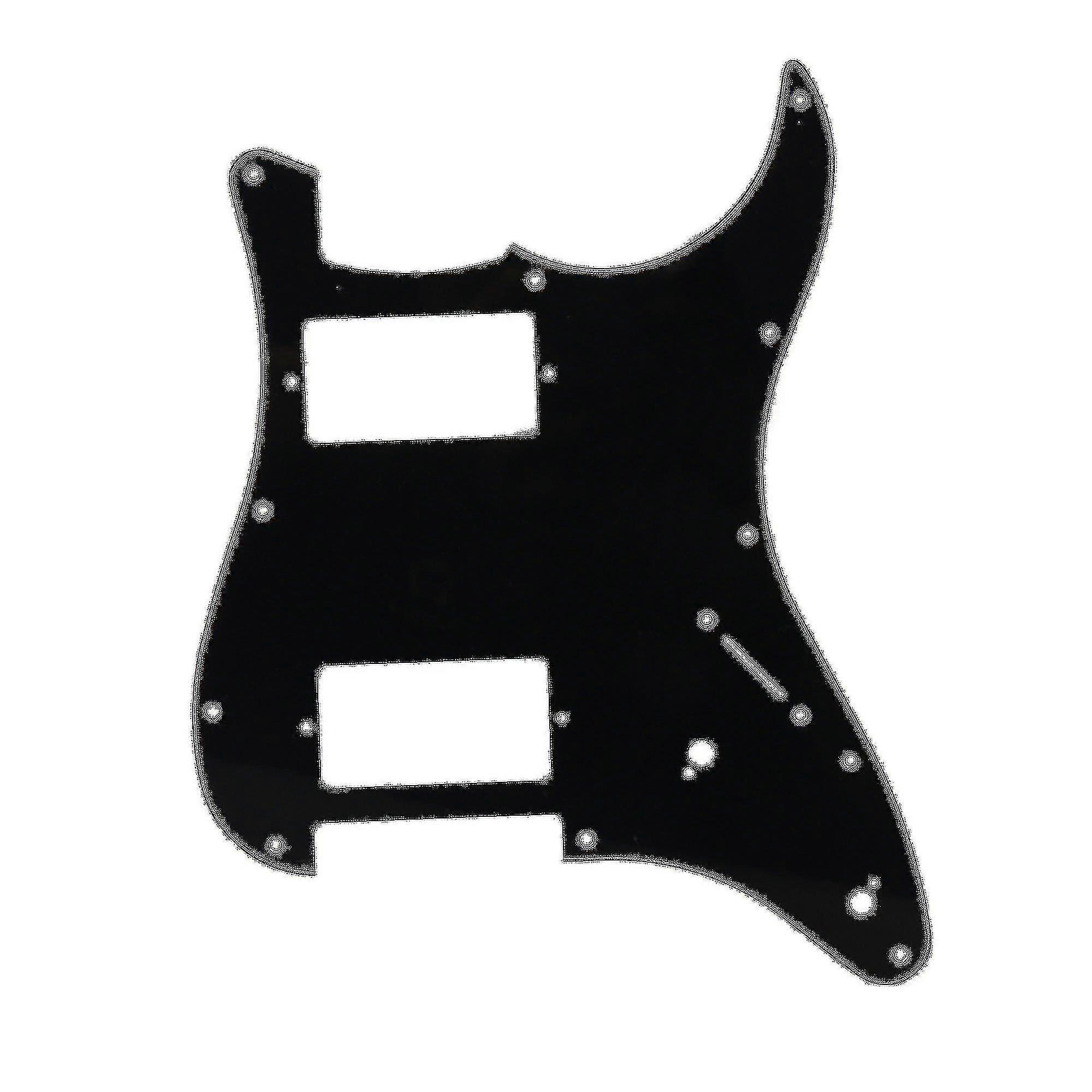 6 db-os fekete ABS gitár koptató 11 lyukkal 2 humbuckerhez