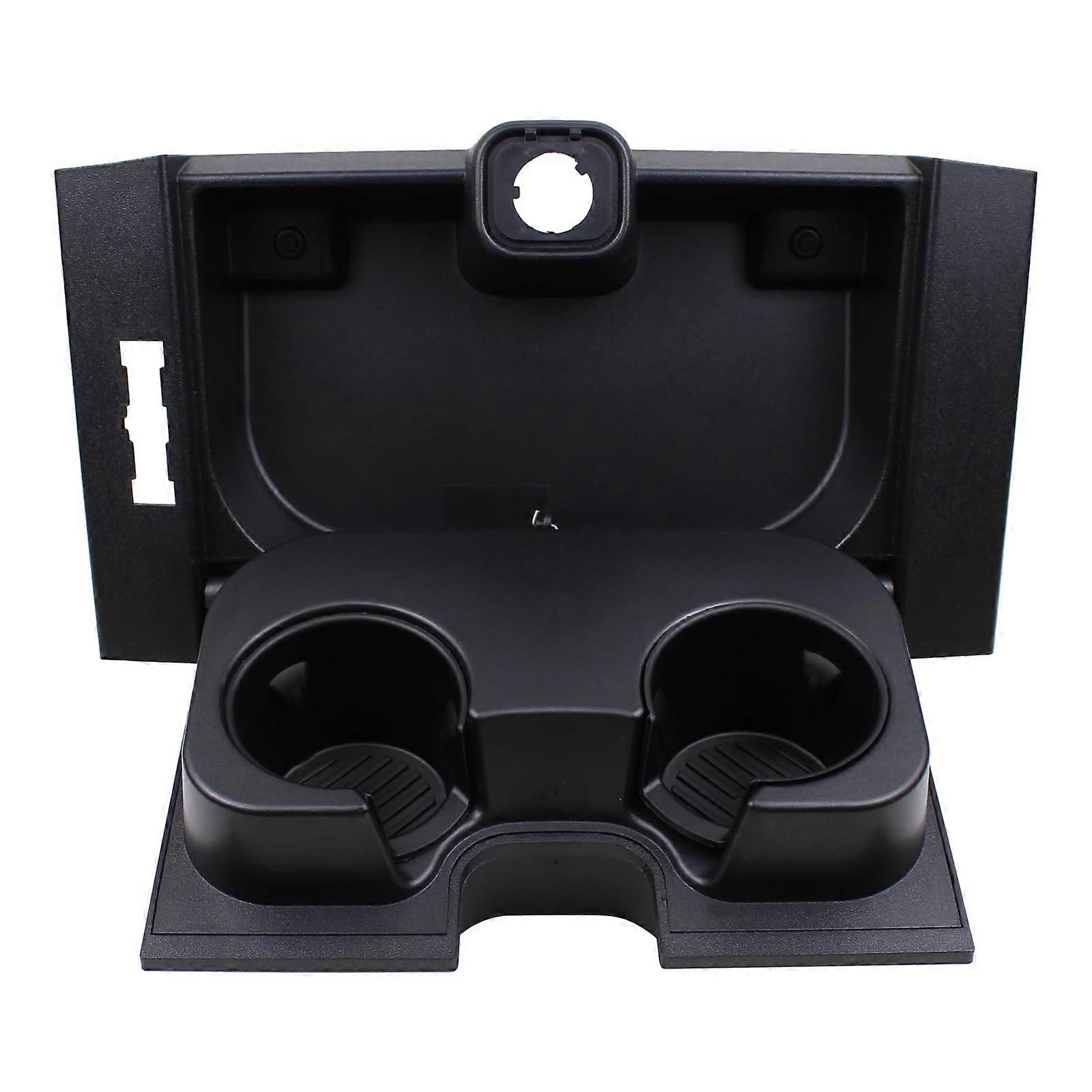 Rear Seat Center Armrest Cup Holder Black for 2015-2019 Ford F150 F250 F350 F450 F550 Super Duty Models