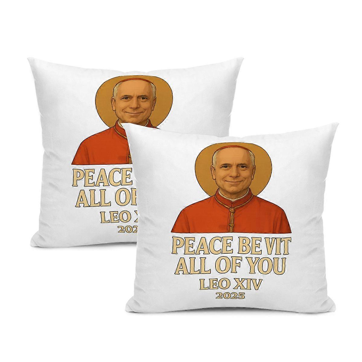 Pope Leo Xiv Peach Skin Pillow Covers Costume Set Product  Set Of 1/2/4 Soft Throw Pillowcases 4545Cm With Detailed Accessories For Theme Events For E