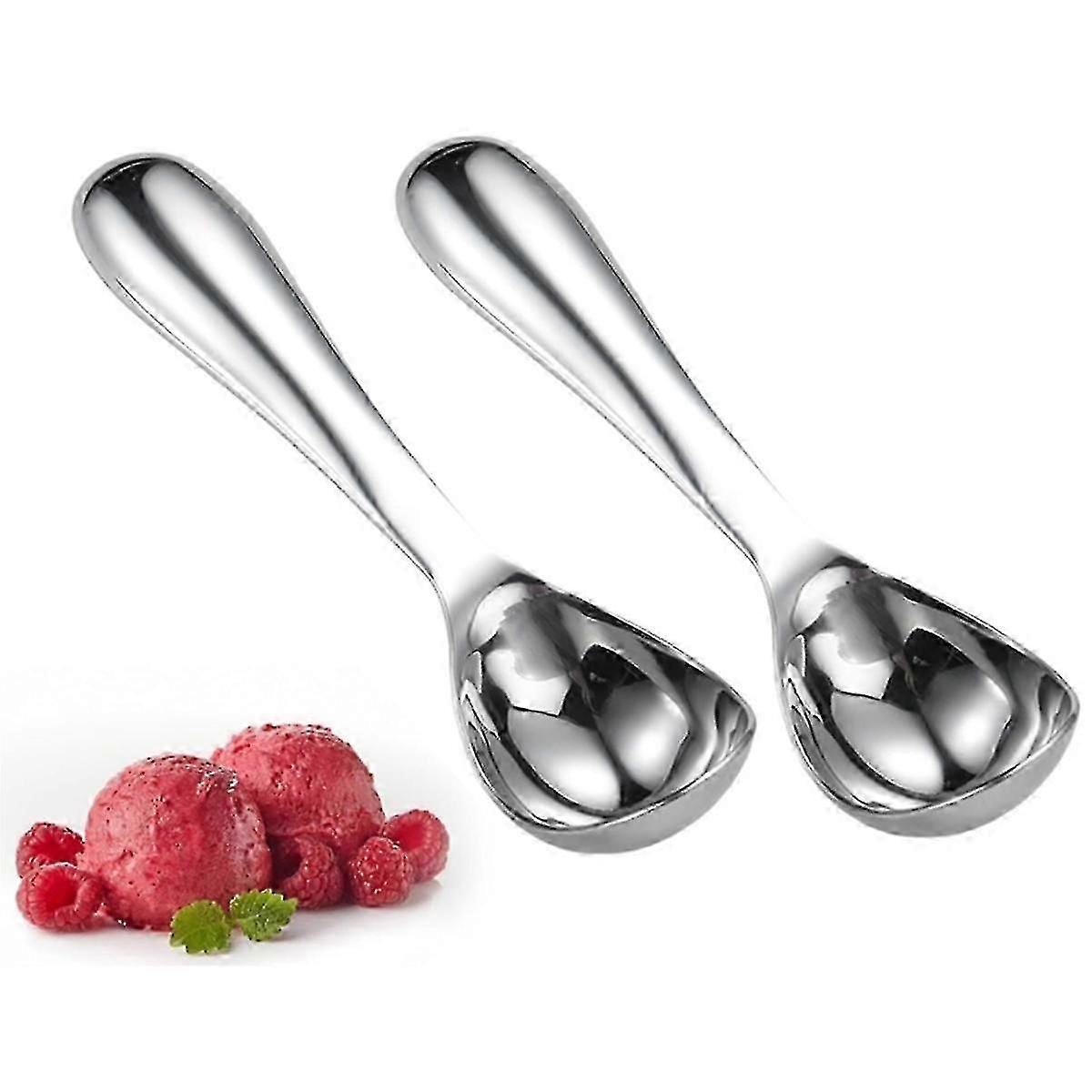 Stainless Steel Ice Cream Scoop - Comfortable Handle For For Solid Effortless Portioning - Perfect
