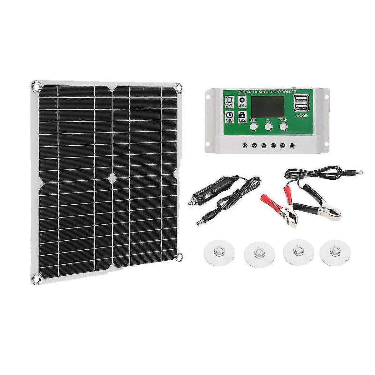 12W Solar Panel Kit 60A 12V Battery Charger with Controller
