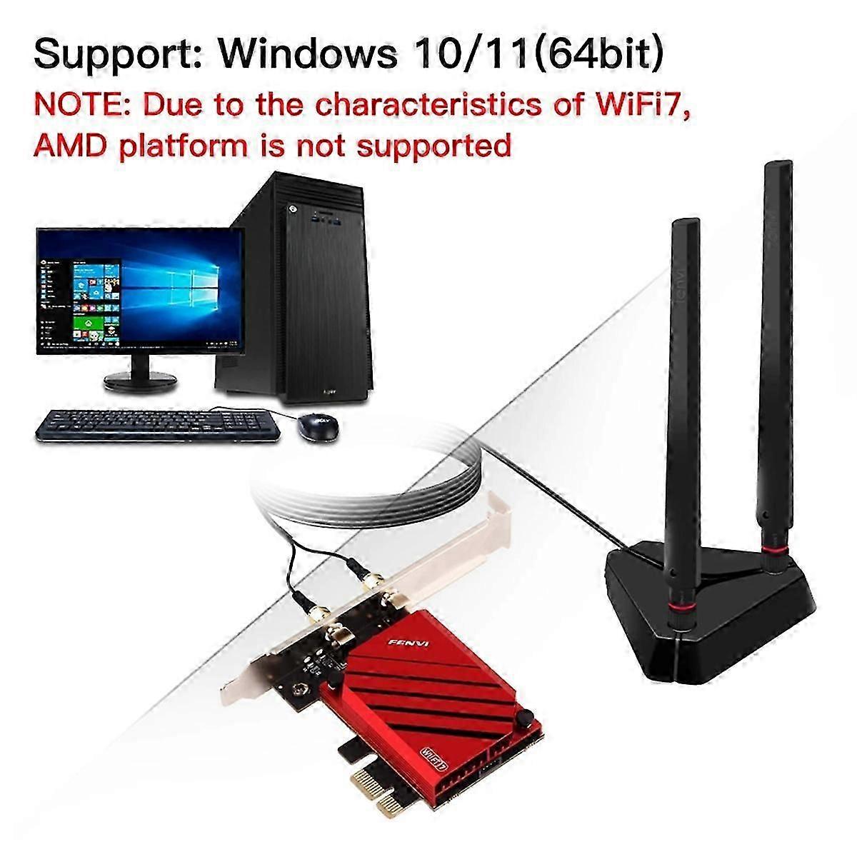 Fenvi WiFi 7 BE200 BE200NGW Pcie Wireless Wifi Adapter Card