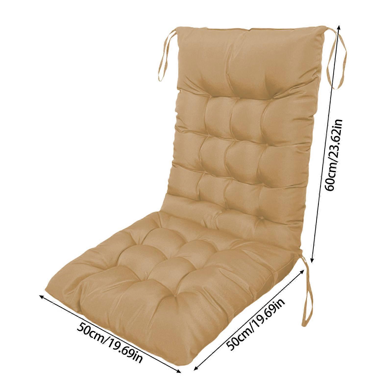 Indoor Outdoor Chair Cushions Waterproofs High Back Rocking Chair Cushions  Soft Patioes Chair Pad for Lounger, image size:1600x1600