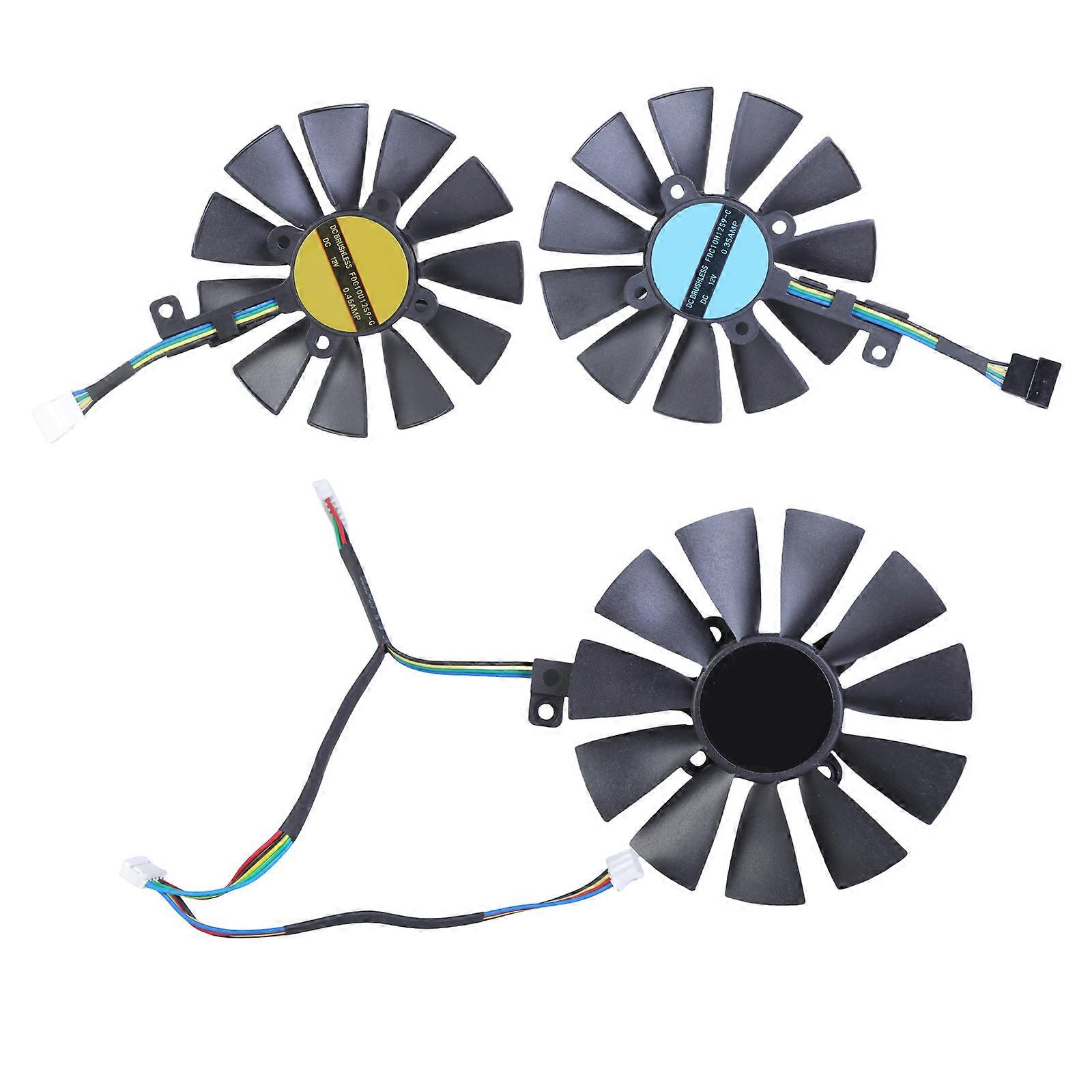 3Pcs Graphics Card Replacement Fan FDC10U12S9-C FDC10H12S9-C 87mm Video Card Cooling Fan For GTX1070 Graphics Card Multicolor