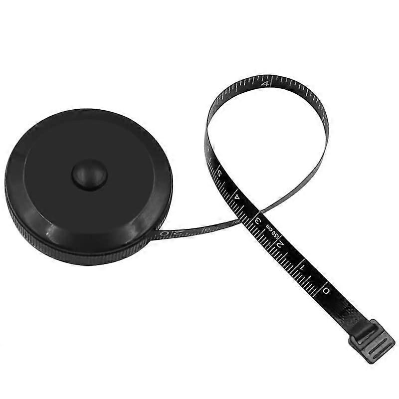 Double Sided Measuring Tape 1.5m 60in Auto Retractable ABS Flexible Sewing Tool Black Mini Measuring Tape