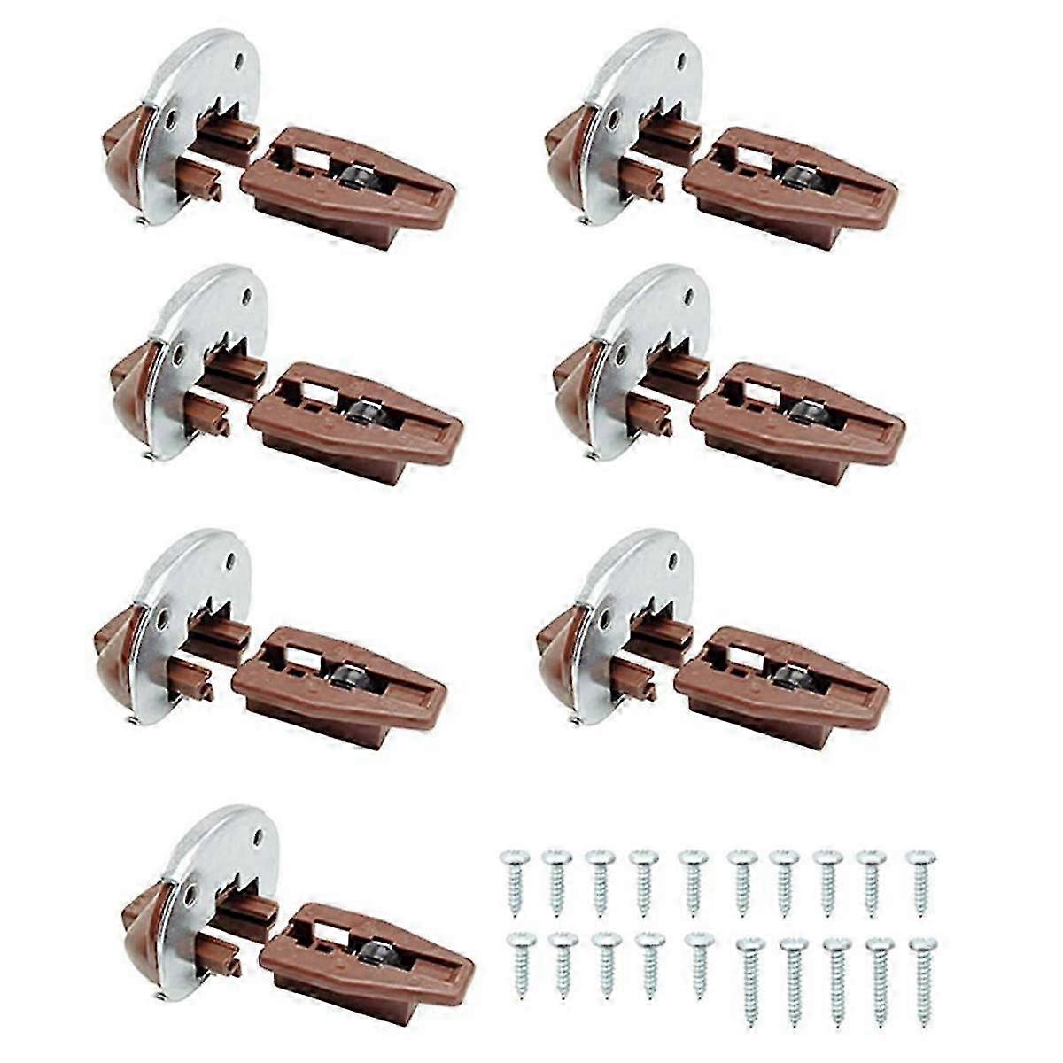Model 168 Drawer Slide Guide Replacement, 7-Pack Metal Backing with Roller Stops for Rail Systems