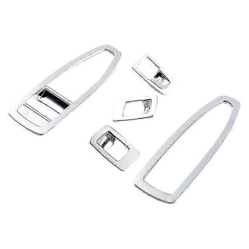 5Pcs ABS Silver Chrome Door and Window Control Switch Panel Cover for 3 GT X1 X2 1 3 4 Series F48 F