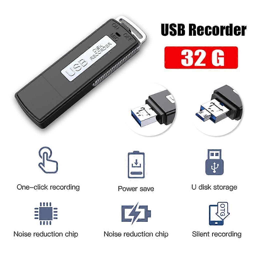 8/16/32GB Recording Pen Multifunctional Small Size Recorder Portable U-disk Fashionable Audio Voice Recorder