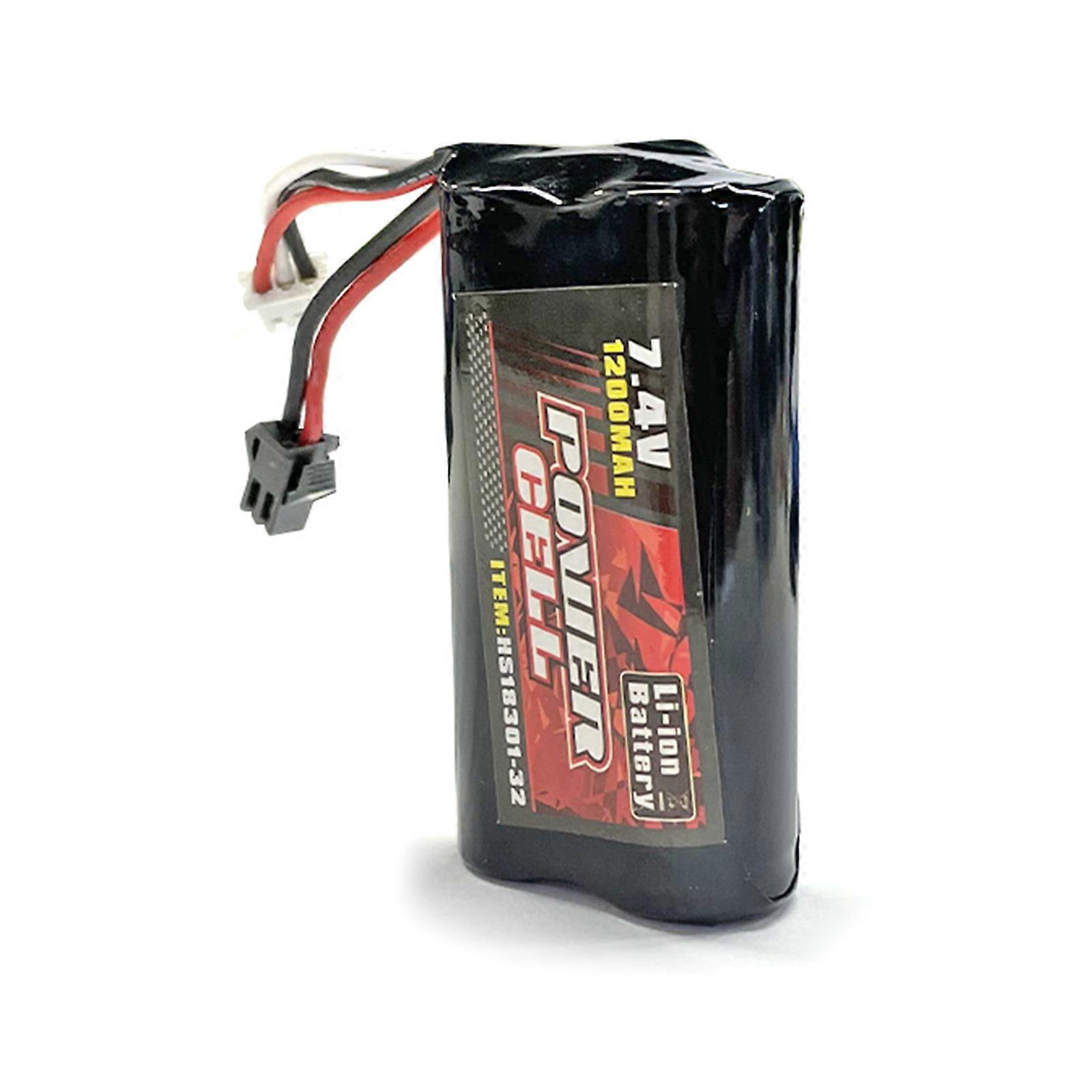 Upgraded Rechargeable Battery 7.4V 1200mAh High Capacity Modified Battery for Scaled RC Toy Speed Car Spare Accessory