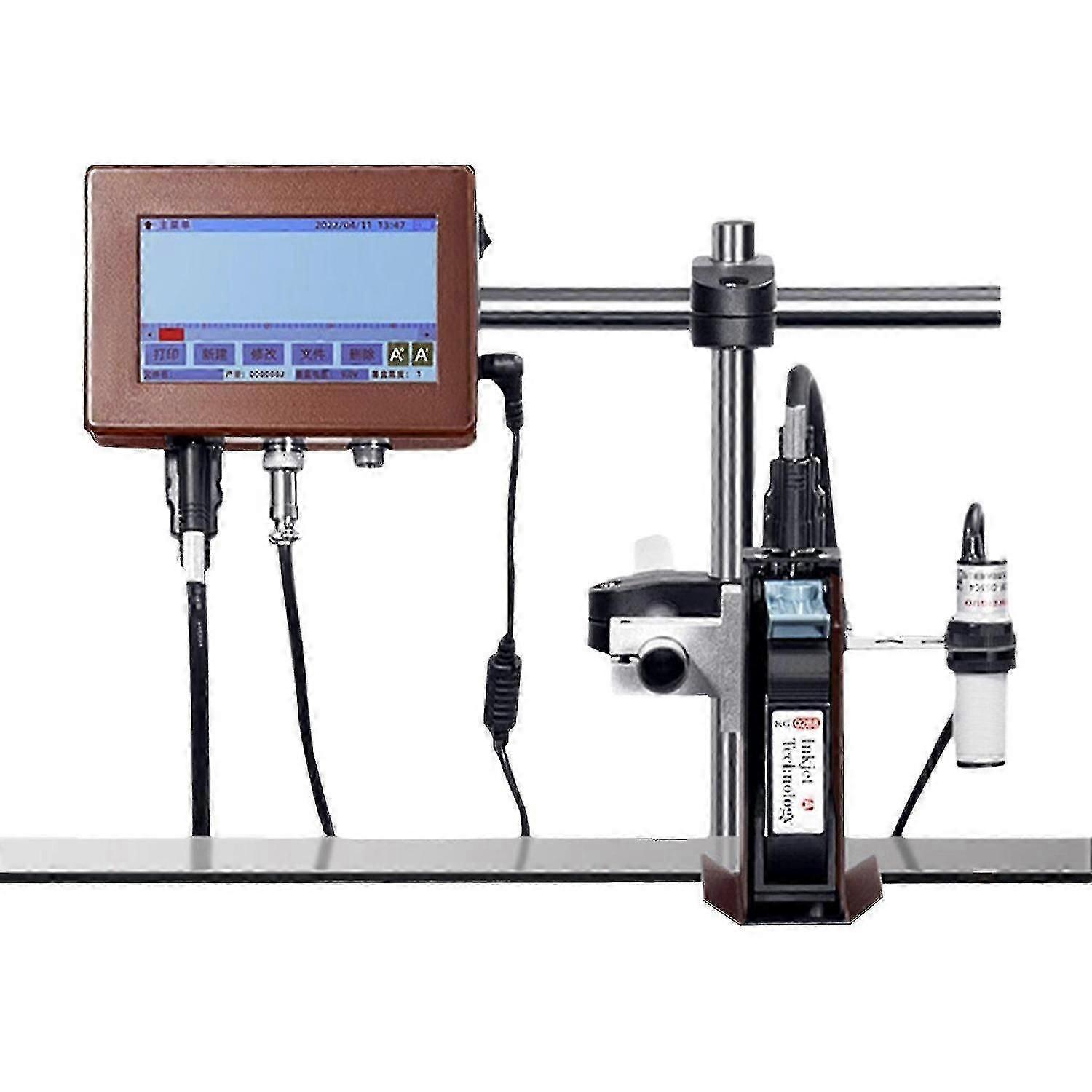 Inkjet Printer Code Date Barcode Inkjet Printer Scanner Machine With Shelf Fk