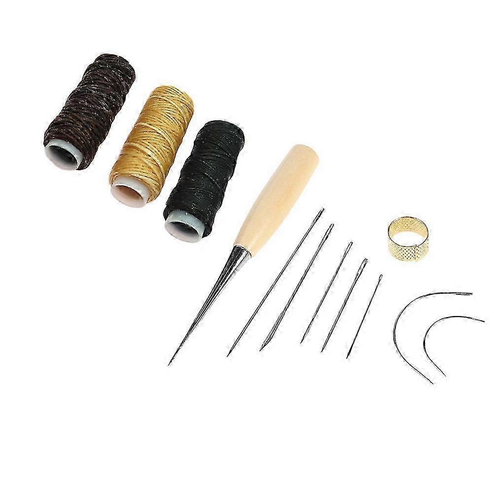 12 Pcs Sewing Tool Leather Beginner Kit Leather Making Tools Suit Hand Sewing Set