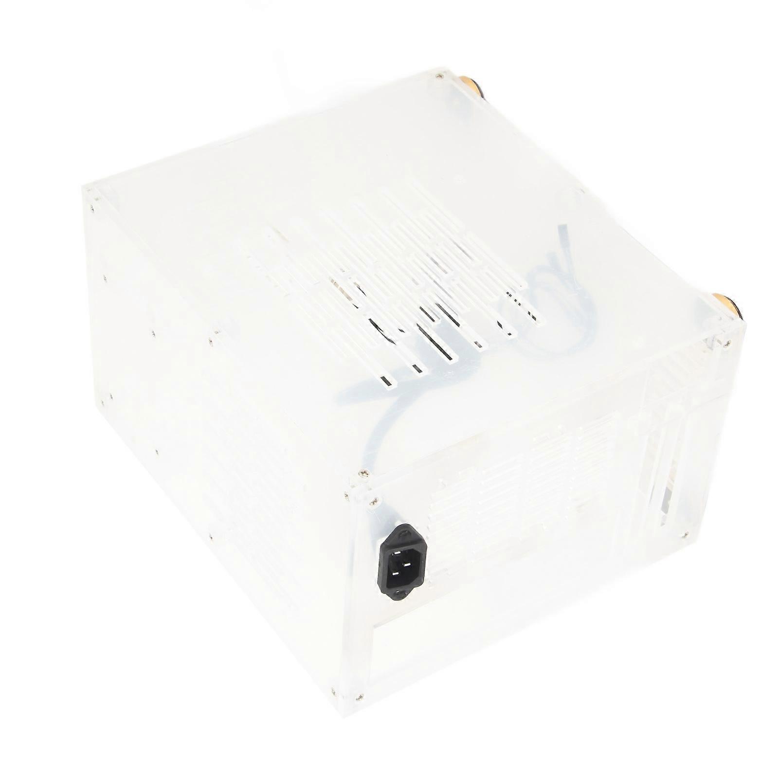 Clear Acrylic Mini ITX Case 360 Degrees Open Hollow Cooling DIY Mini ITX Computer Gaming Case for Desktop PC 100‑240V 