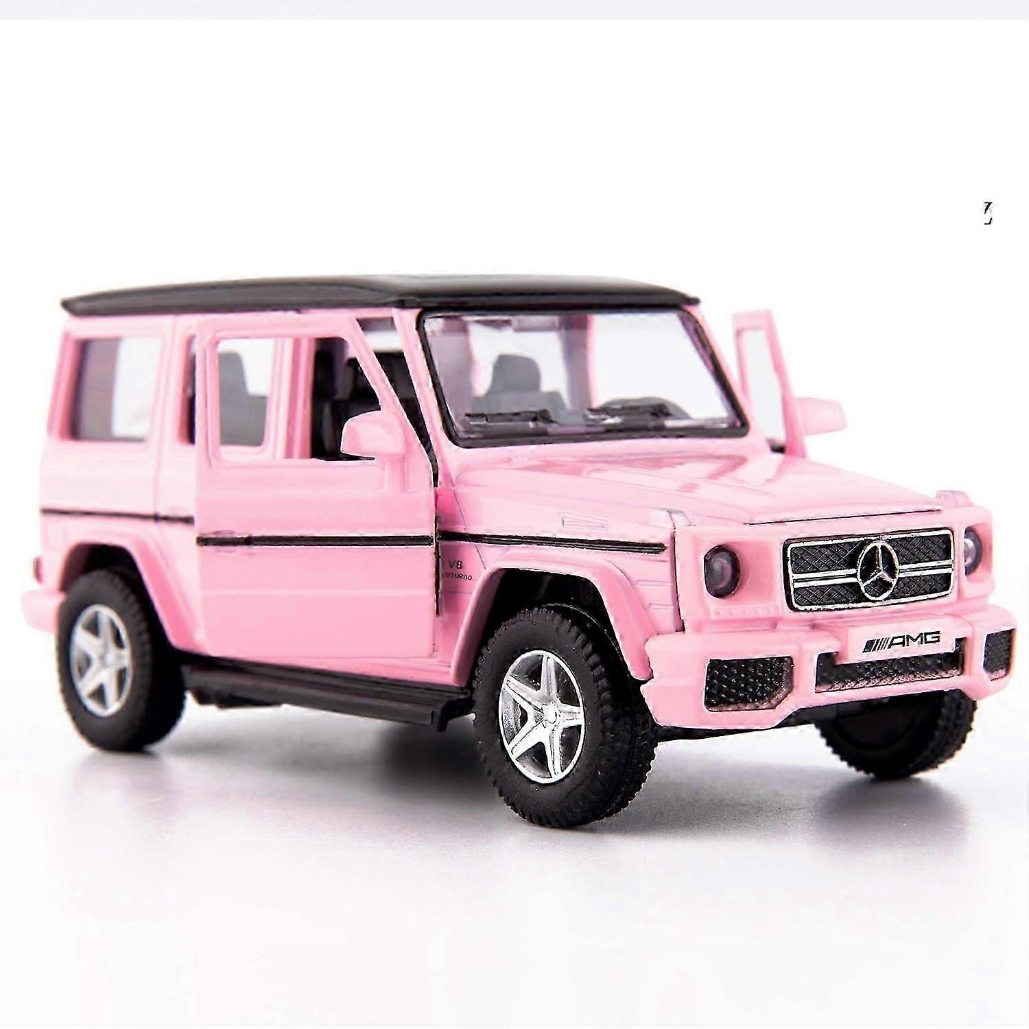 1/36スケール G63 トイカーモデル、亜鉛合金プルバックビークル 幼児用、キッズギフト (ピンク)
