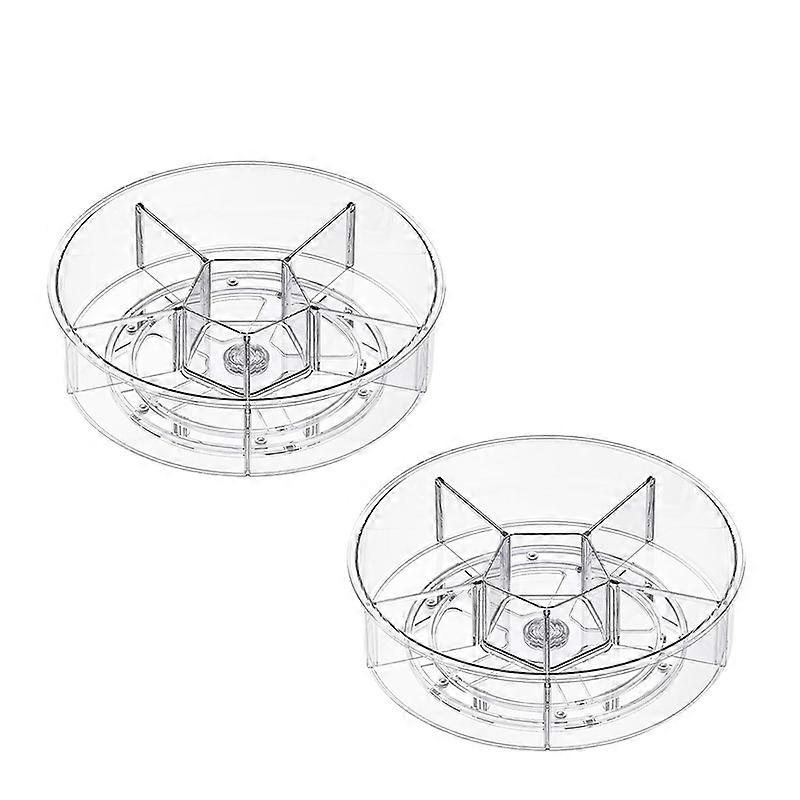 Lazy Turntable Organizer for Refrigerator with Rack 2 Pcs