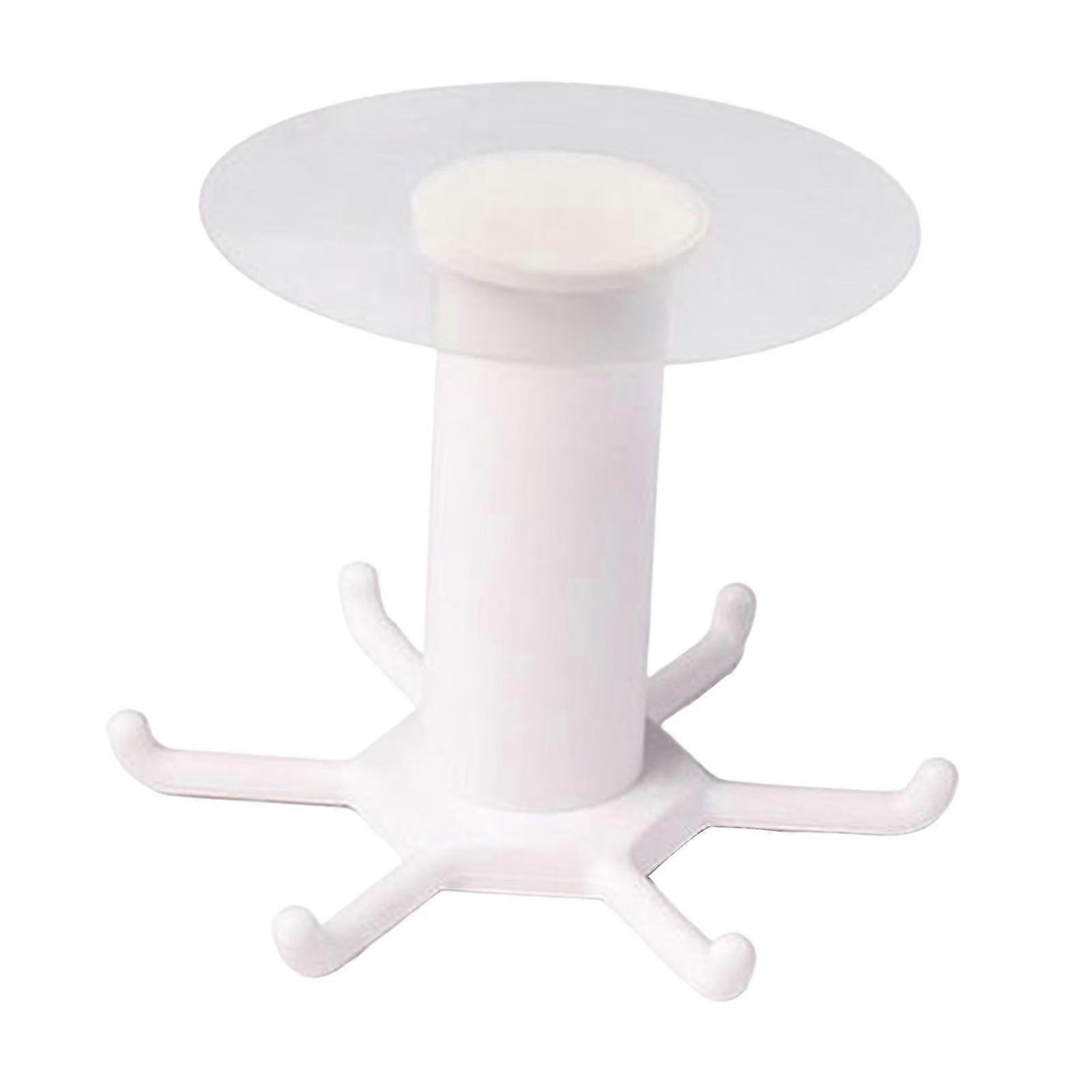 360 Rotation Rotatable Hooks Bathroom Organizer White