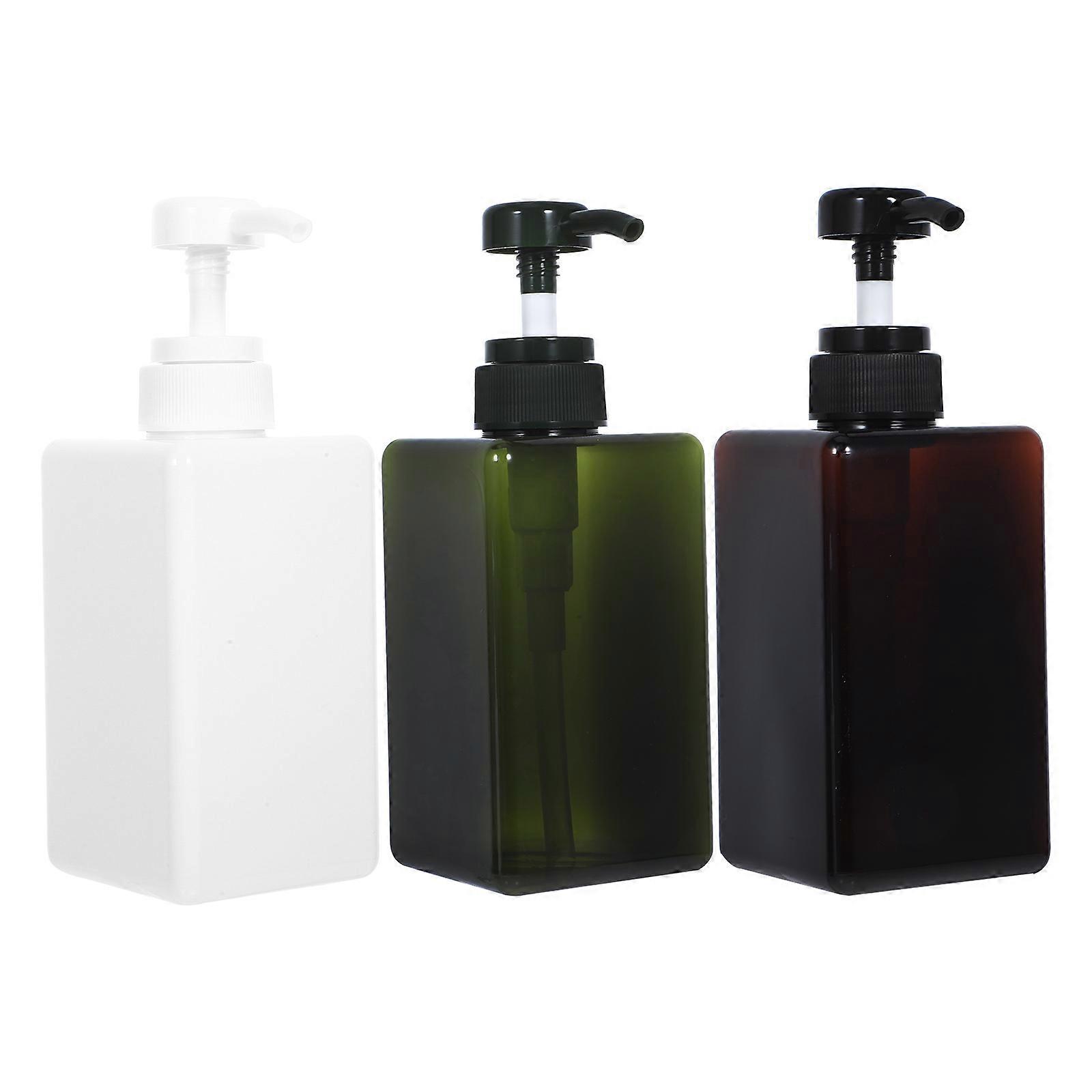 3Pcs Press Bottle for Storage Made of PP Material Assorted Color Compact Portable