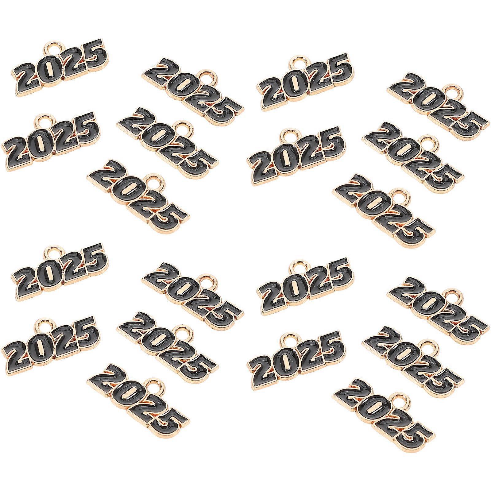 20pcs Metal Number Charms for Jewelry Making, Graduation Year Pendants with Artistic Coating, Multi purpose Craft Charms for Necklaces, Bracelets,