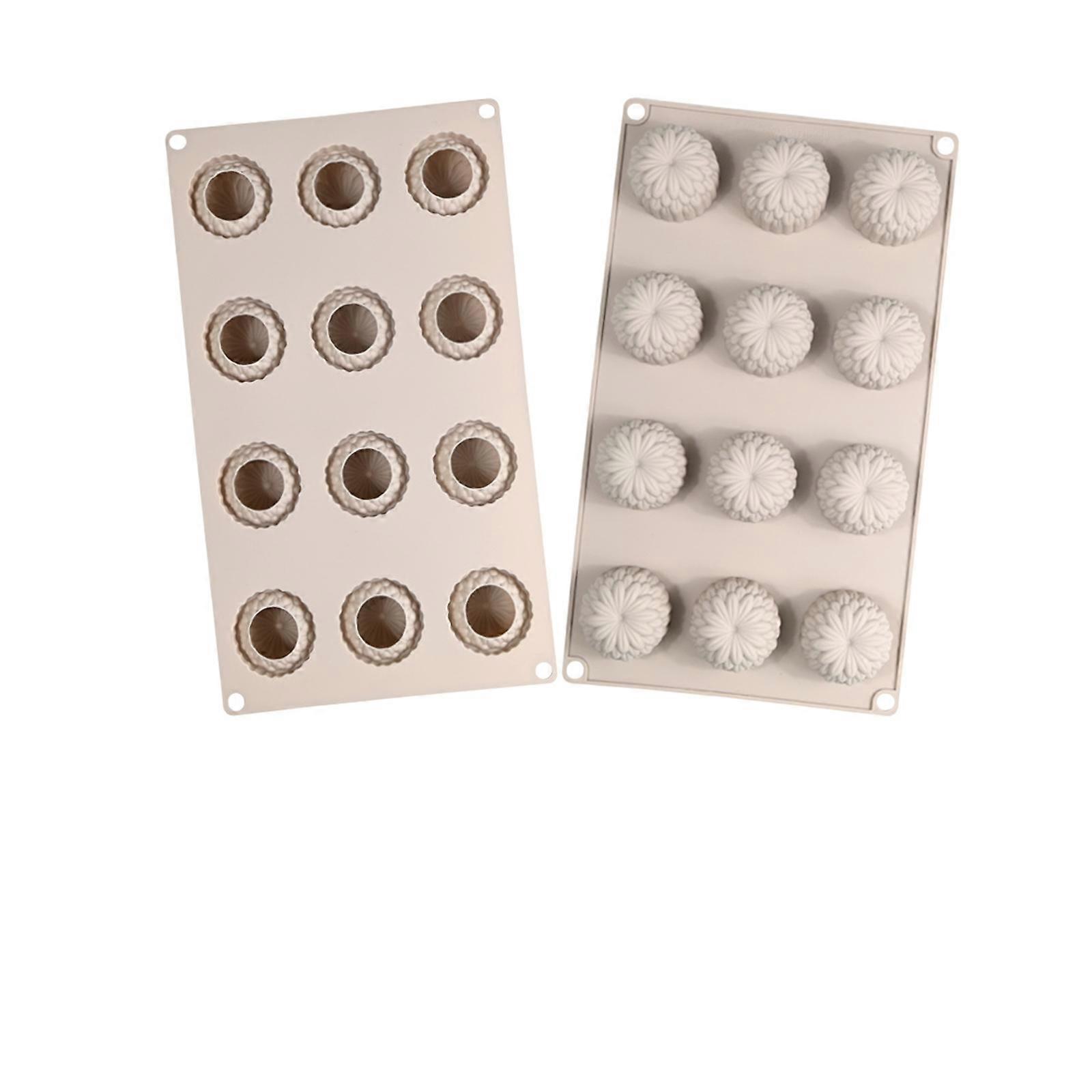 Fruit Flower Silicone Molds Nonstick Mousses Cake Molds Cake Decorating Tool for Truffles Cheesecakes Easily to Clean Multicolor