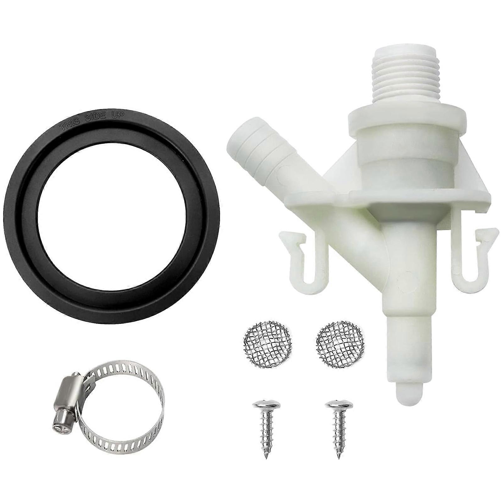 Sturdy Campers Toilet Water Valves and Flush Round Seal Replacement Set Accessory with Series Pedals Flush Systems