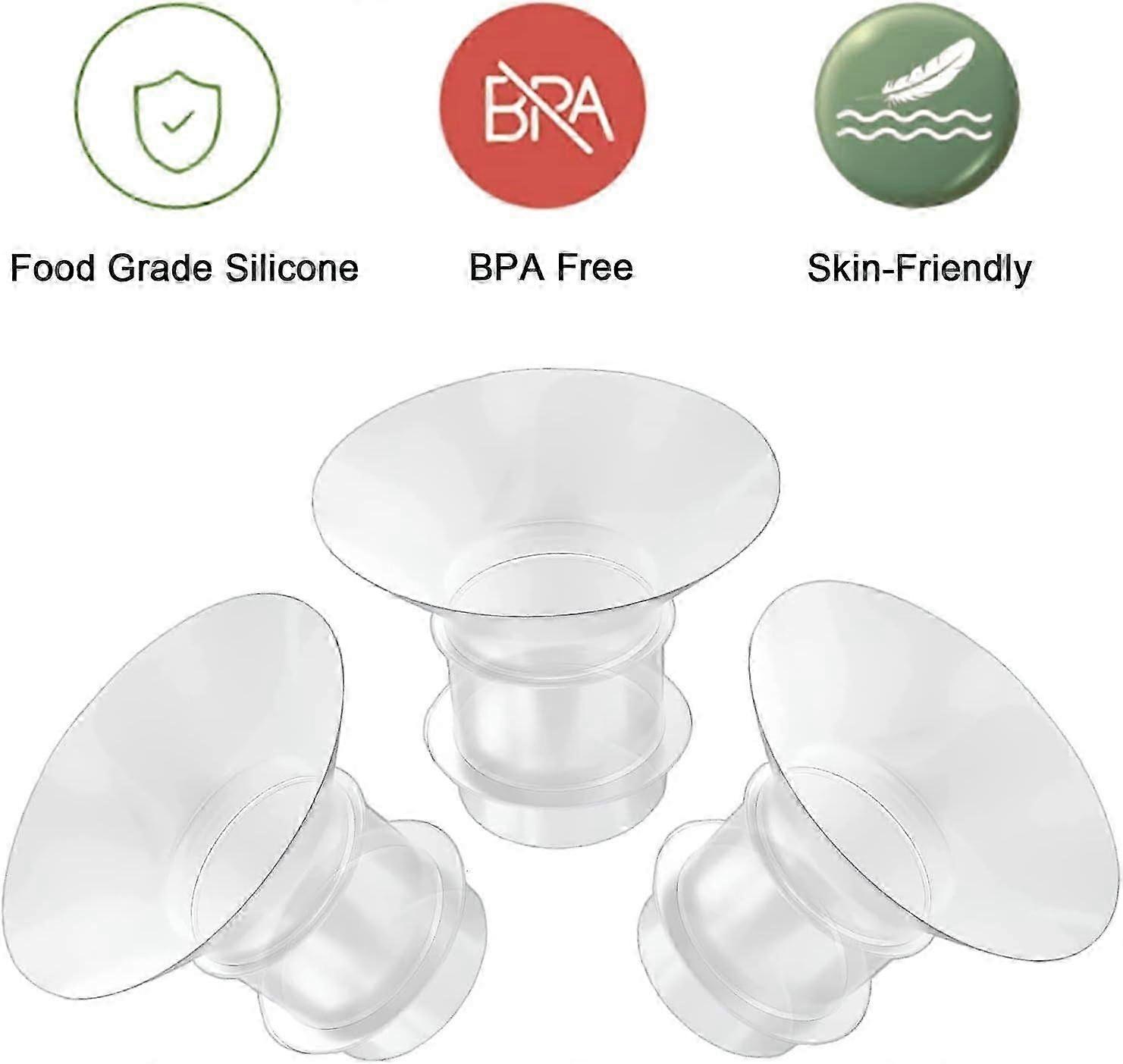 24mm Flange Inserts for Wearable Breast Pump, 3-Piece Replacement
