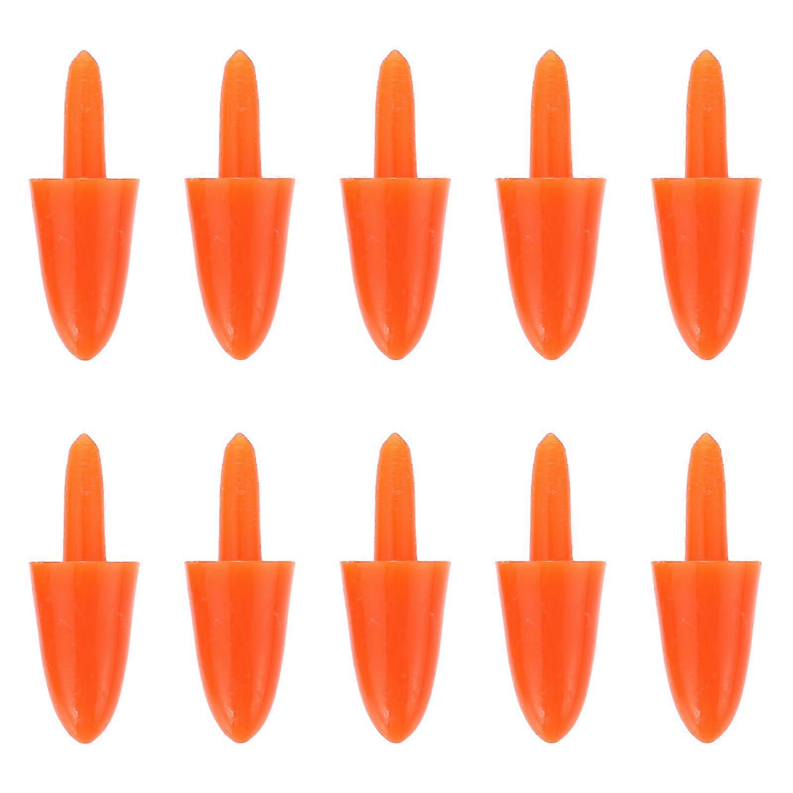 200pcs Snowman Nose Accessory Christmas Carrot Nose Snowman For Crafts Carrot Shape Diy Ornament Christmas Decoration Craft Plastic Toy Nose Santa