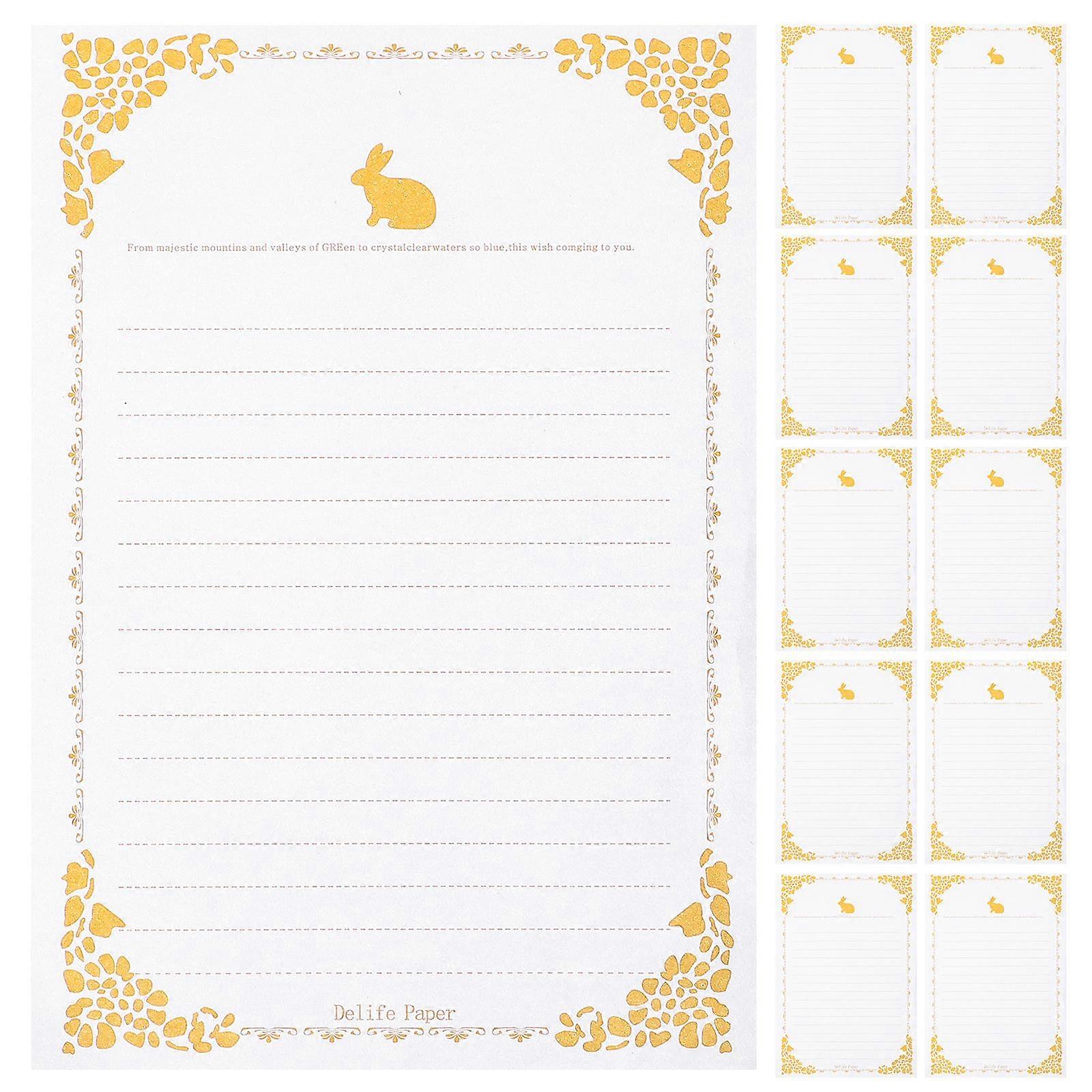 Retro Style Vintage Letter Writing Paper Set 20 Sheets for Thank You Notes, Poems & Calligraphy Practice Creative Stationery for All Occasions