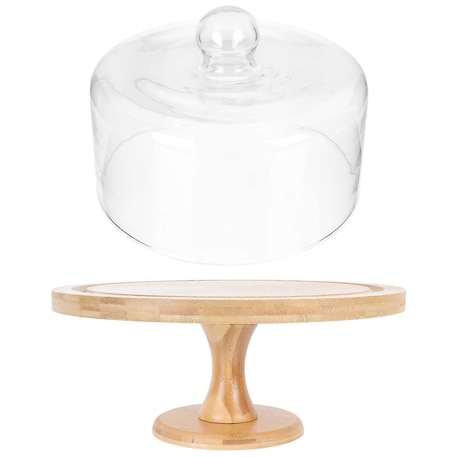 1 Set of Sturdy Cake Stand Tray for Afternoon Tea with Food Cover Showing Holder