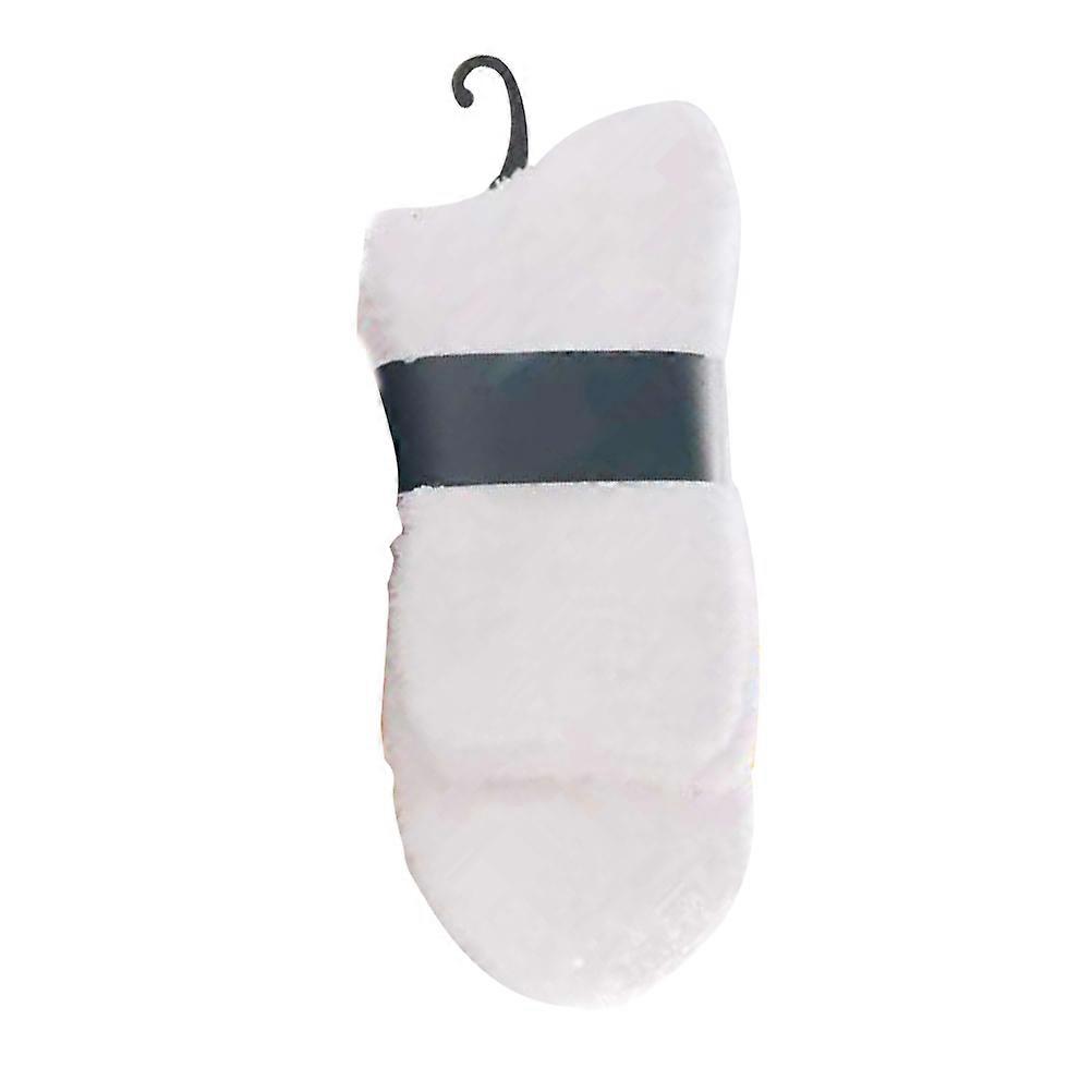 Thick Bed Socks Mens Warm Sleep Socks Ankle White 1Pair