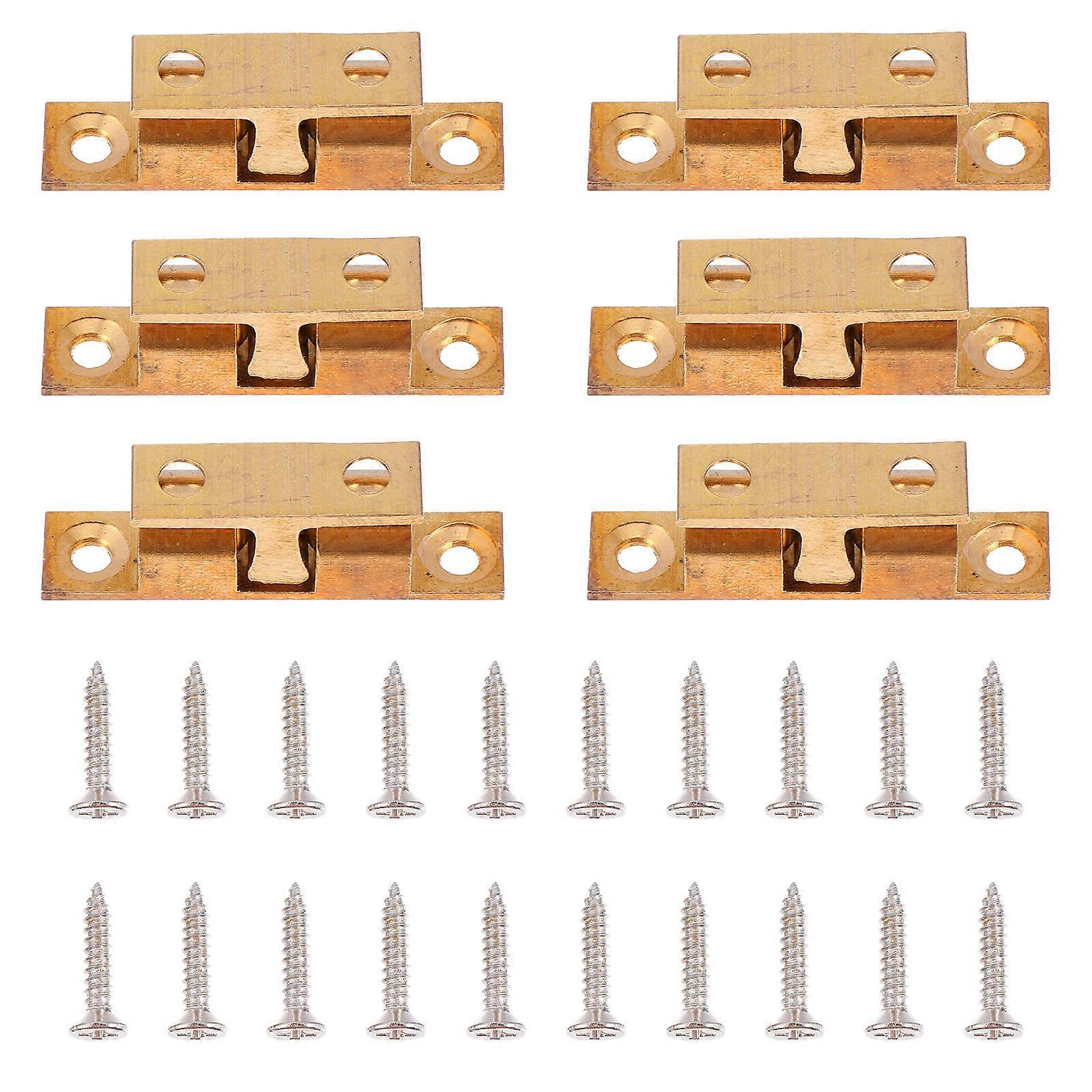 10pcs Copper Door Catch Durable Double Roller Catches with Screws for Cabinets, Closets & Furniture Rustproof Design, Easy Installation