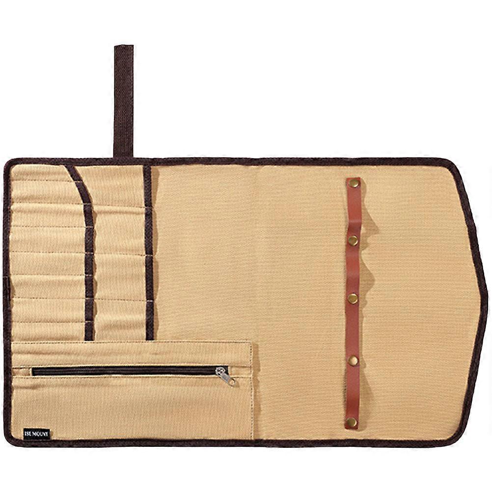 Camping Tableware Carrying Bag Rectangular Cutlery Storage Khaki 60x36cm Tableware Organization 1Set