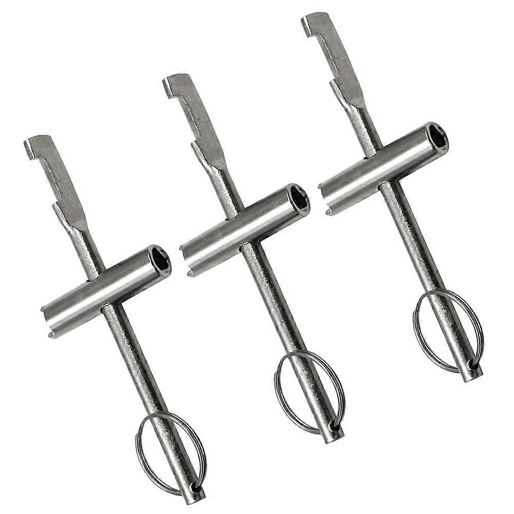 Water Meter Key Tool Metal Triangle Wrench Professional Wall Hanging Machine Tool 11.2*4.2cm 3Pcs