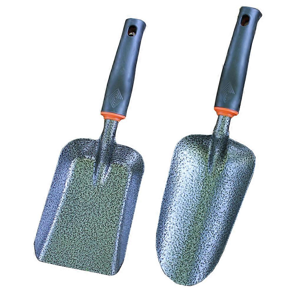 Gardening Trowels with Nonskid Handle and Ergonomic Design for Planting and Soil Loosening Tools Black 2PCS