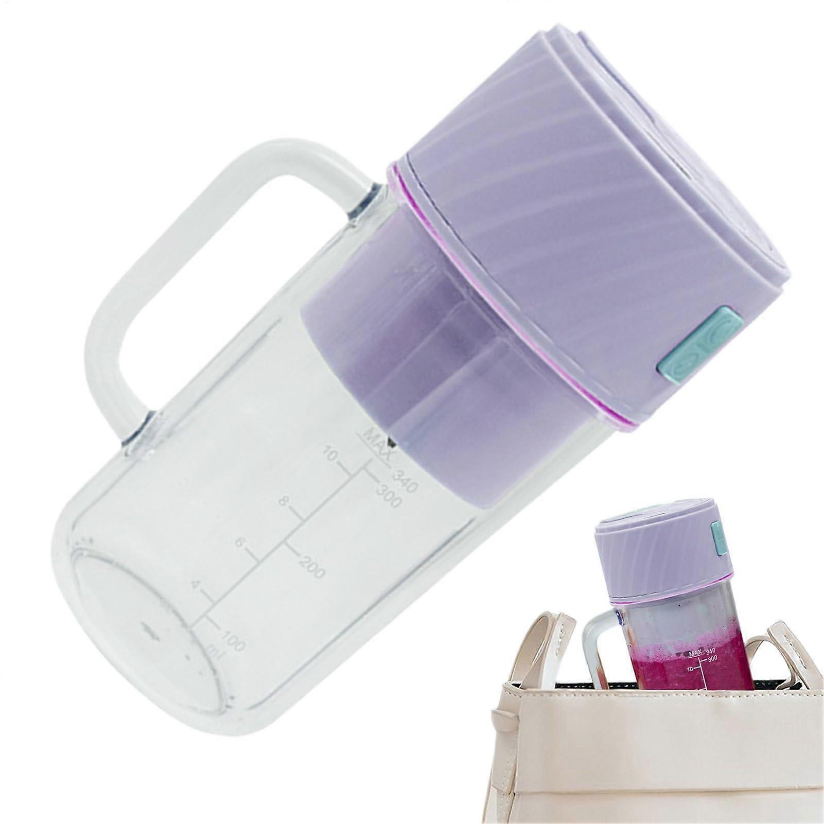 Rechargeable Portable Personal Blender, Multi-Functional Smoothie Maker with Straw, Kitchen Gadget for Travel, Gym, and Picnics in Purple