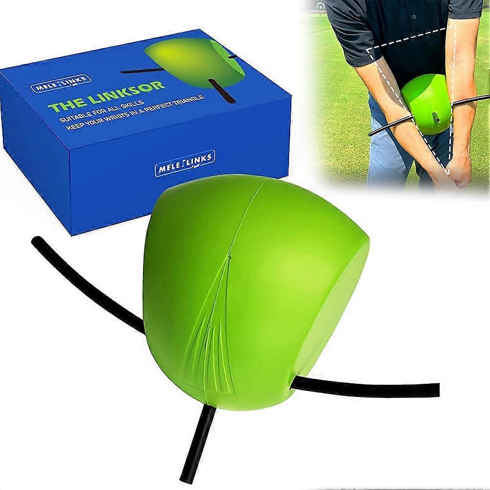 Green Golf Training Aid Click Stick Trainer Tool – Effective Golf Swing Alignment Rod with Unique Connecting Head for Accuracy