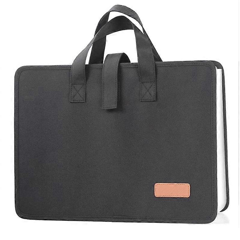 13 Pockets Expander File Folder Document Organizer Black
