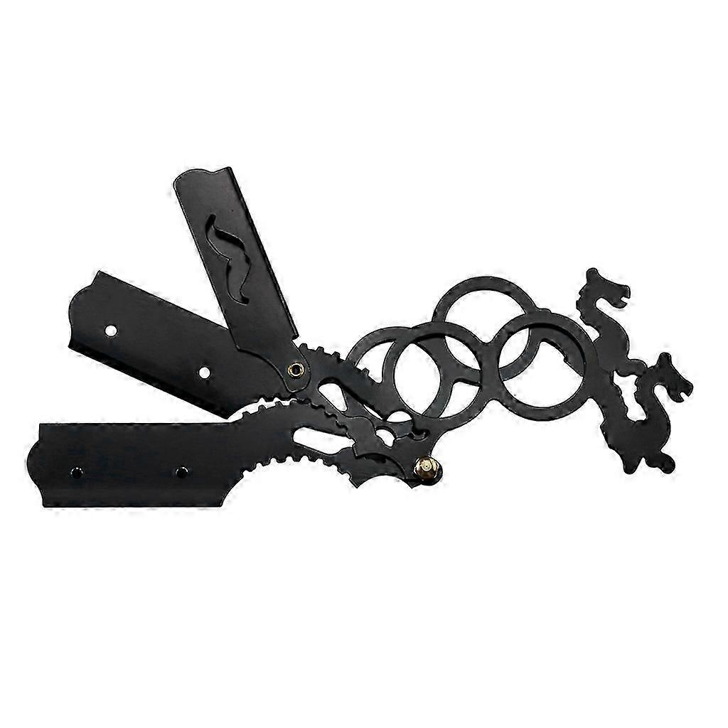 Mannen Rvs Rechte Kapper Edge Veiligheid Scheermessen Baard Scheermes Ontharing Tools