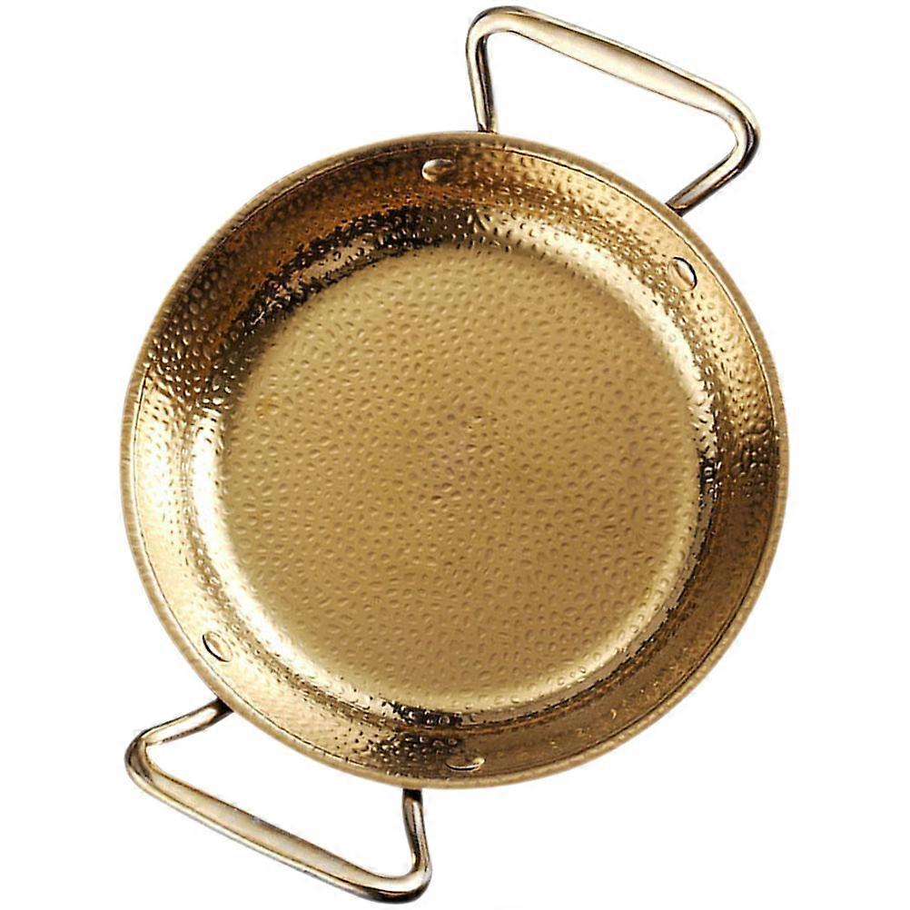 Paella Pan For Home Kitchen Use Uniform Heating 26 50X21 00X3 50CM Golden Double Handle 1Pack