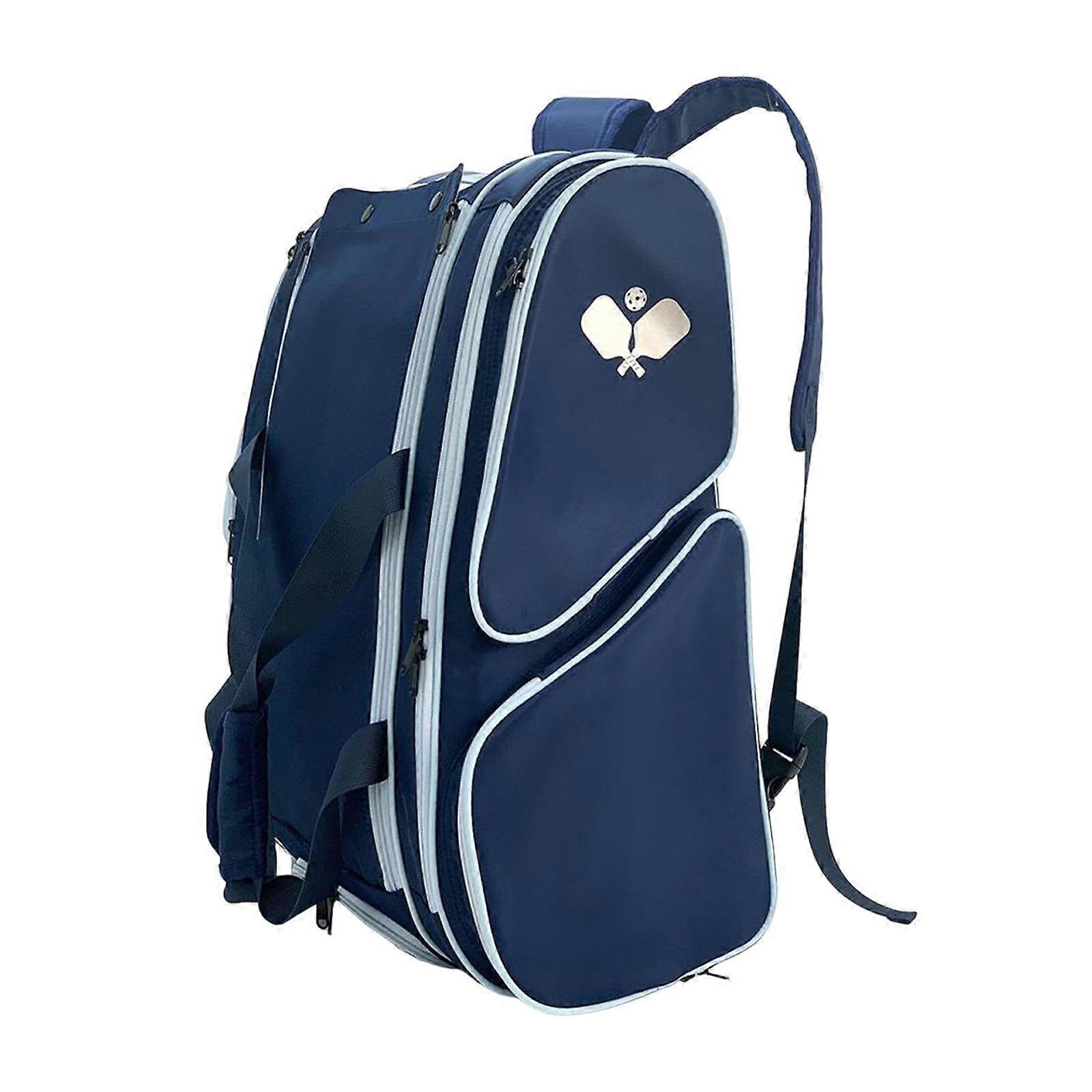 Badminton racket bag Pickleball bag multipurpose storage handbag Daytack for women workout Pickleball player camping hiking blue