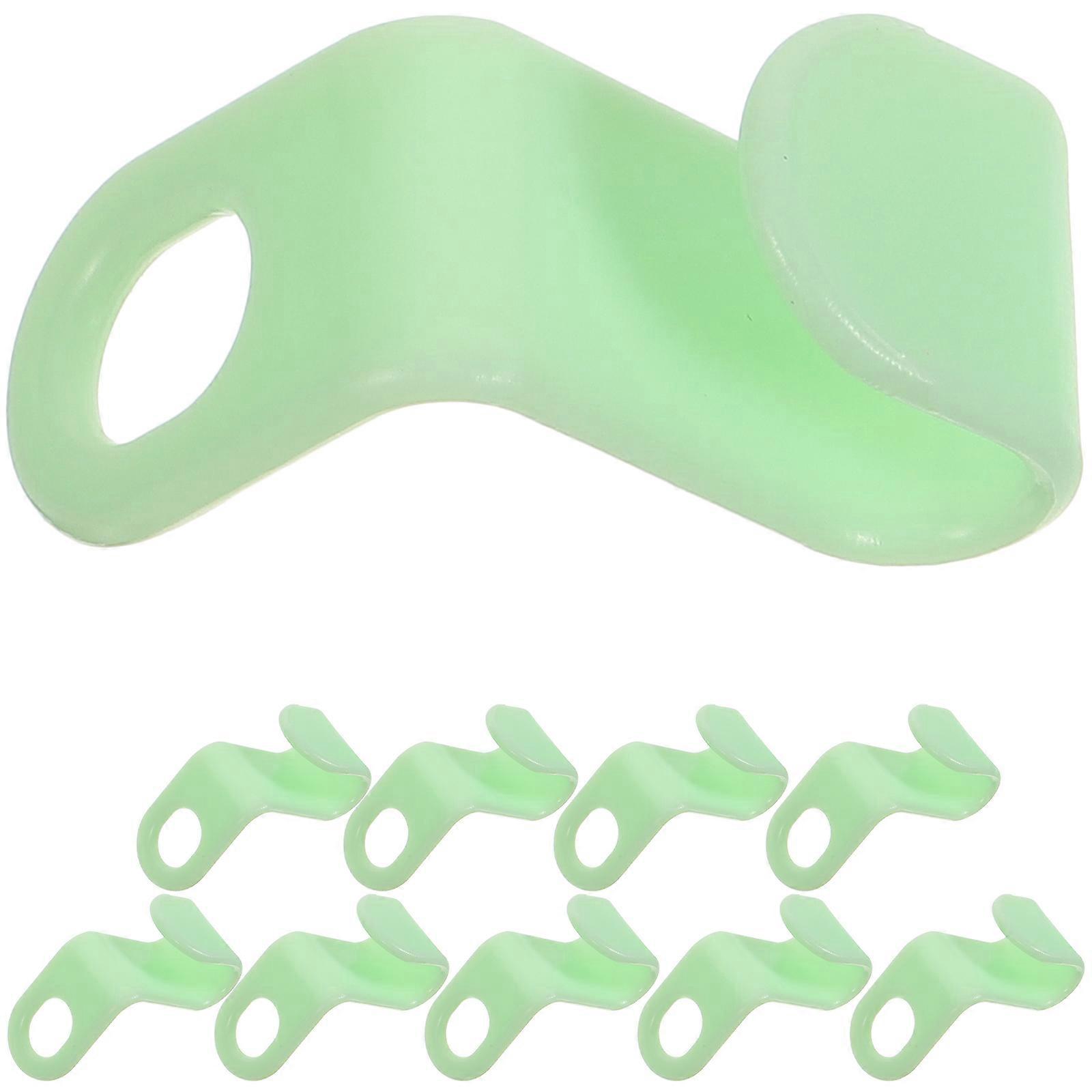 Multi Layer Hanging Hanger Hook Hanger Connection Stable Holding For Home Organization 5X3CM Light Green 10Pcs