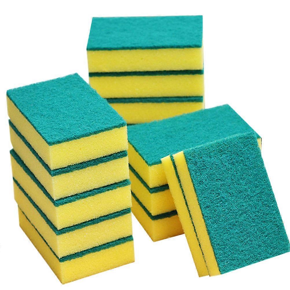 Kitchen Scrub Sponge Scouring Pads Multifunctional Non-scratch Rectangular Double-sided for Kitchen Utensils 15Pack
