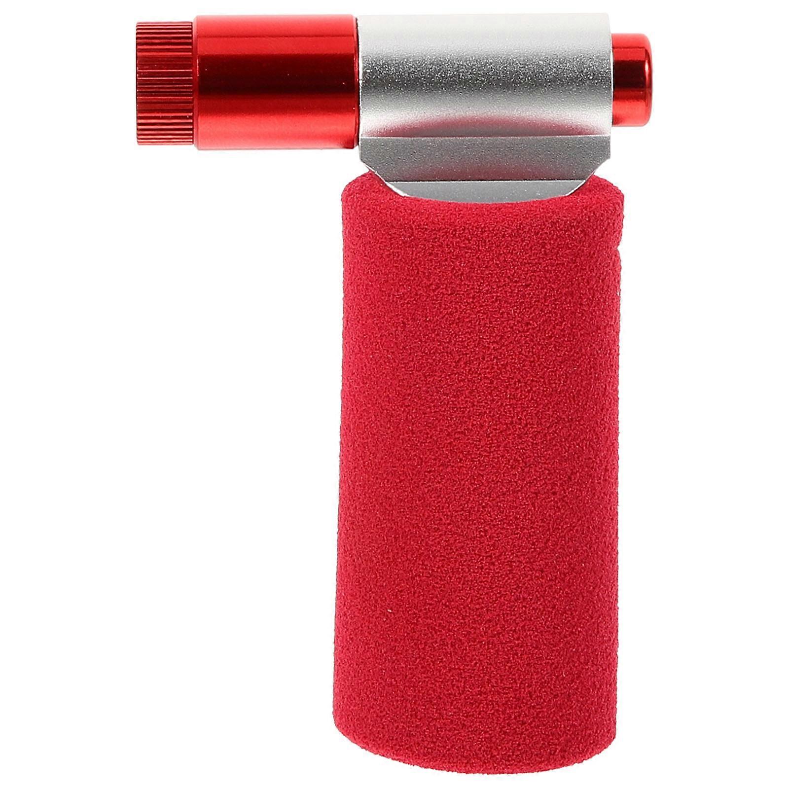 Bicycles Inflator Portable for Daily Use Red Aluminum 1Pc