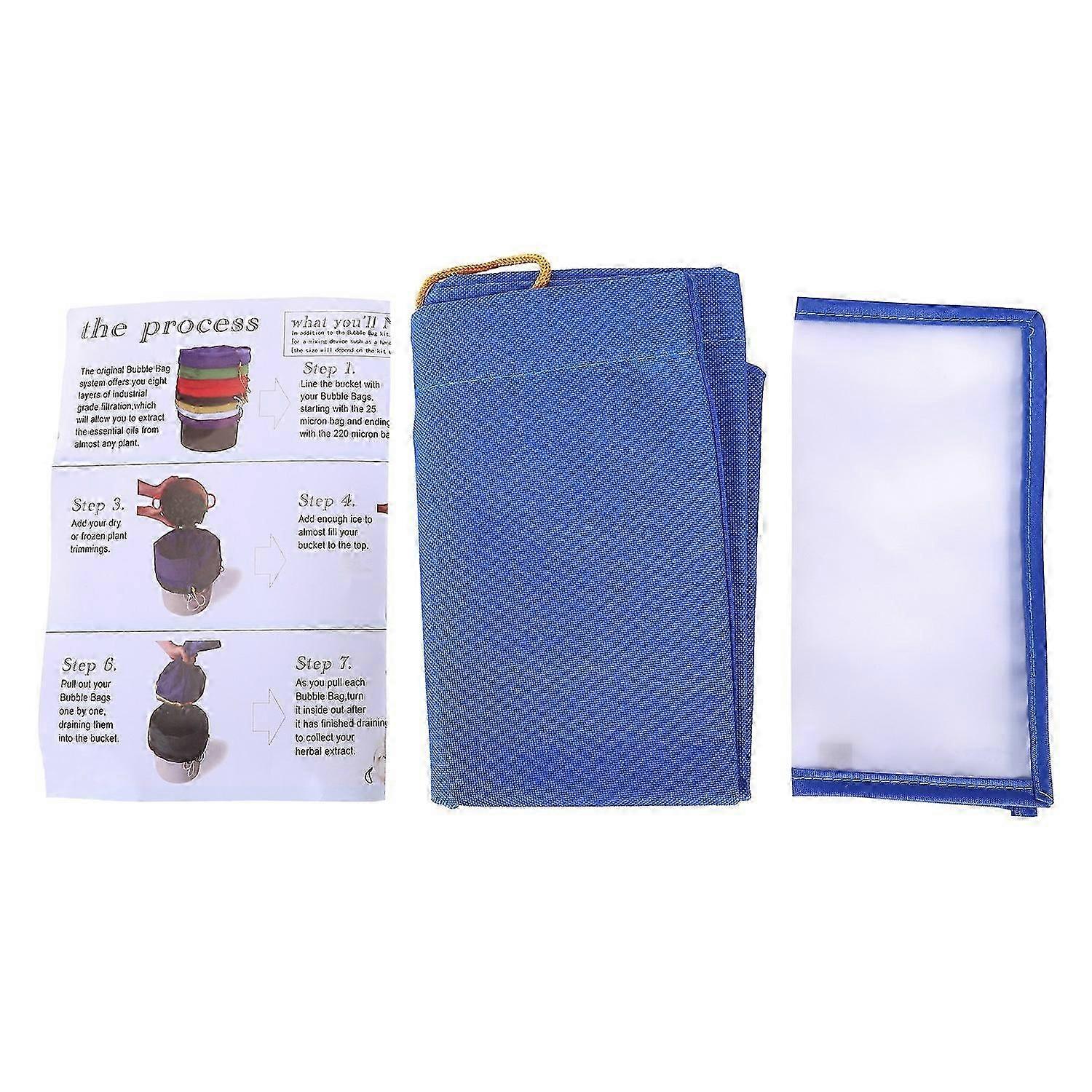 Pro Essence Extractor Kit Ice Bubble Hash 5-Gallon Bag with Pressing Screen(Blue 220 hash bag+Press