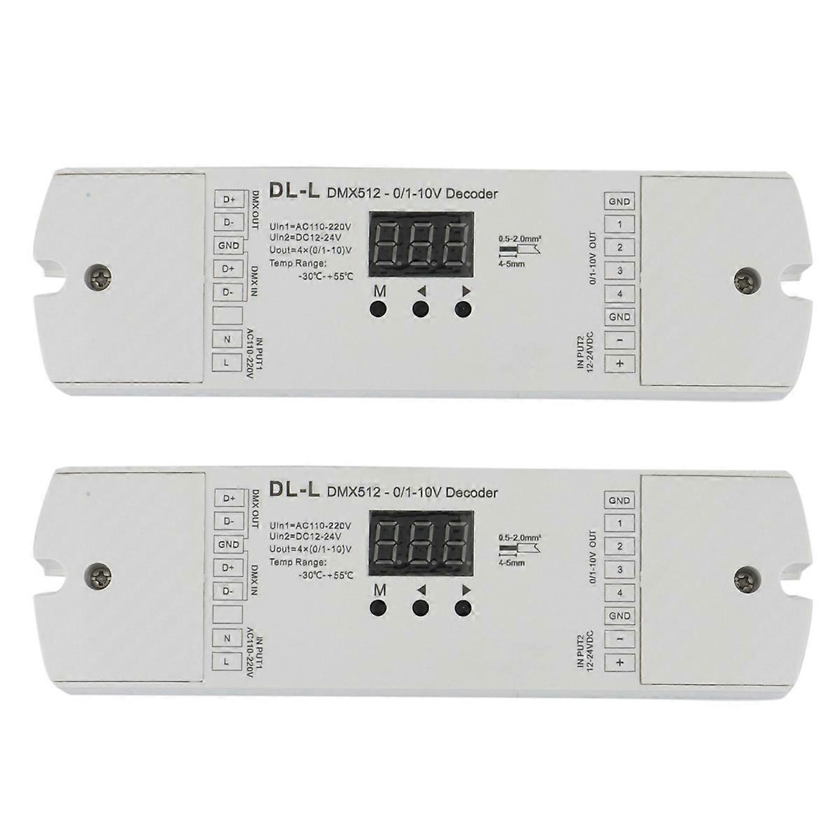 4 Channel DMX512 to 1-10V / 0-10V Converter, DC 12V-24V Input